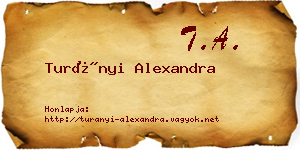 Turányi Alexandra névjegykártya